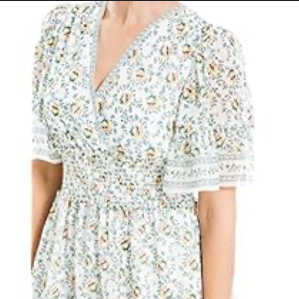 NWT Max Studio Smocked Floral Dress